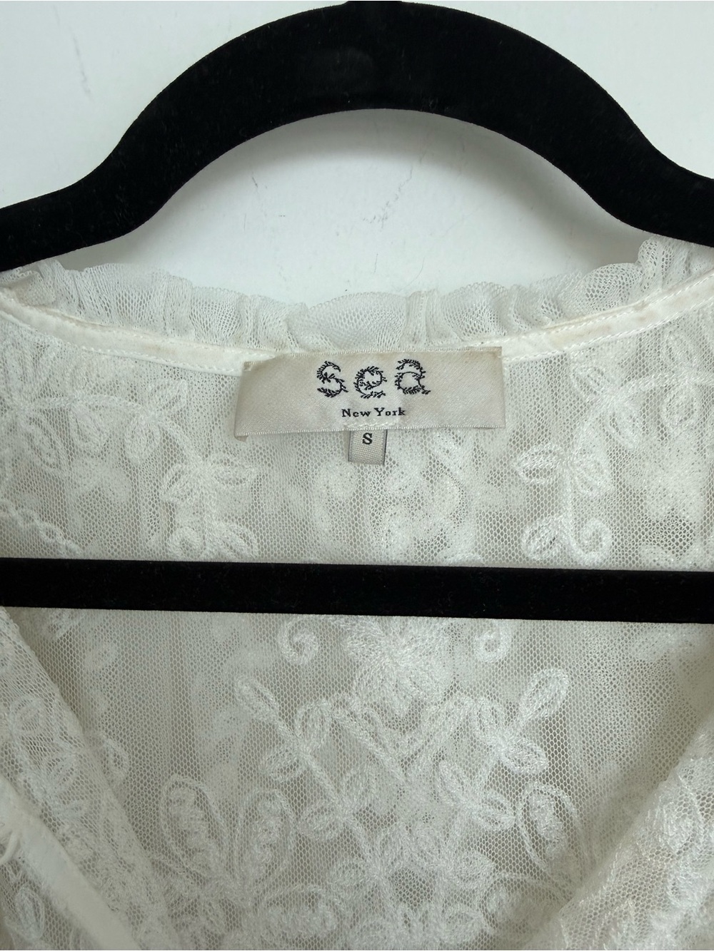 Sea New York Marja Embroidery Caplet Blouse in Pearl size S - Picture 7 of 8
